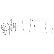 Раковина напольная 53 см Laufen Alessi One 8.1197.2.400.104.1
