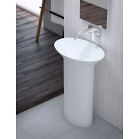 Напольная раковина из литьевого мрамора CEZARES TITAN-OVAL-62-41-90-LVB-FS