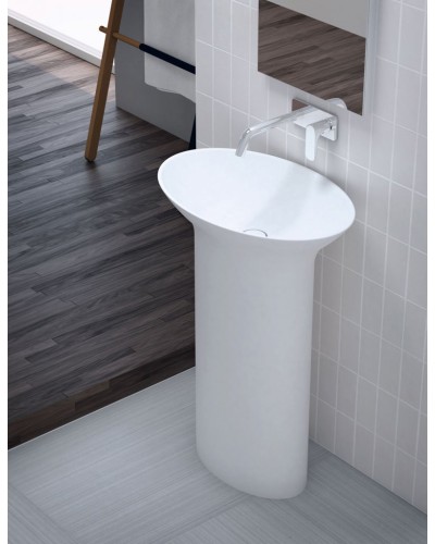 Напольная раковина из литьевого мрамора CEZARES TITAN-OVAL-62-41-90-LVB-FS