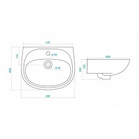 Раковина 50 см Santek Анимо  1.WH11.0.496