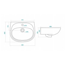 Раковина 50 см Santek Анимо  1.WH11.0.496