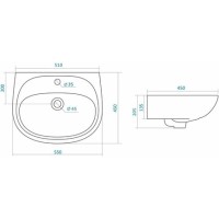 Раковина Анимо 55 см Santek 1.WH11.0.502