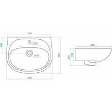 Раковина Анимо 55 см Santek 1.WH11.0.502