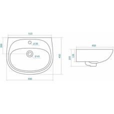 Раковина Анимо 55 см Santek 1.WH11.0.502