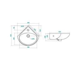 Раковина угловая Ирис 36 Santek 1.WH11.0.514