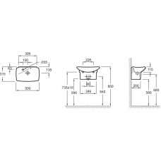 Рукомойник 50 см Jacob Delafon Escale E1025-00