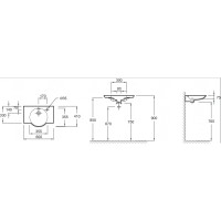 Подвесная раковина с отверстием с правой стороны 60 см Jacob Delafon Spherik E4506-00