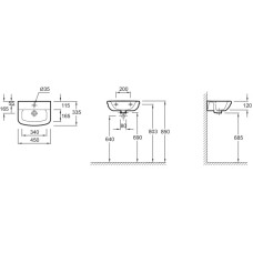 Рукомойник 45 см Jacob Delafon Panache E1439-00