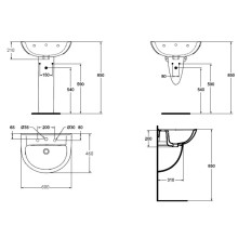 Раковина 60 см Ideal Standard Ecco W424001