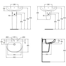 Раковина 60 см Ideal Standard Playa J491401