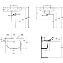 Раковина 65 см Ideal Standard Playa J491501
