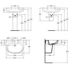 Раковина 65 см Ideal Standard Playa J491501