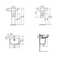 Раковина 50 см Ideal Standard Tempo T056601