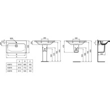 Раковина 81 см Ideal Standard Tonic II K087901