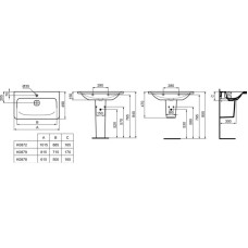 Раковина 81 см Ideal Standard Tonic II K087901