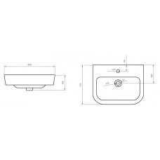 Раковина 56х42,5 см BelBagno Albano BB120L