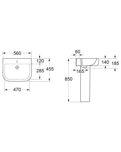 Раковина 56х45,5 см BelBagno Alpina BB10100L