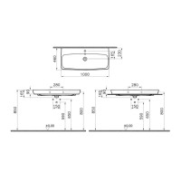 Раковина 100 см Vitra Metropole 5664B003-0001
