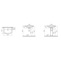 Раковина 69,5 см Vitra Serenada 4218B003-0001