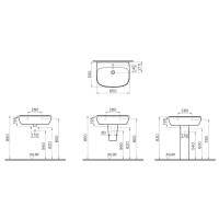 Раковина 65 см Vitra Zentrum 5634B003-0001