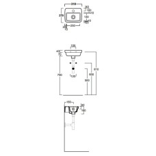 Раковина 31x27 см Simas Evolution EVO13bix1