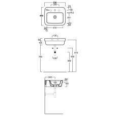 Раковина 53х45 см Simas Evolution EVO15bix1