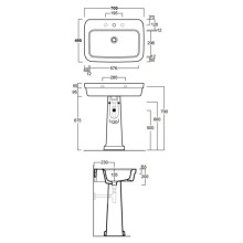 Раковина 70х49 см Simas Evolution EVO11bix1