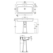 Раковина 90х50 см Simas Evolution EVO12bix1