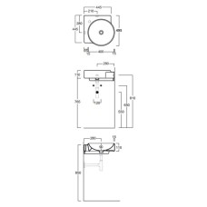 Раковина угловая 49,5х49,5 см Simas Flow FL24bix1
