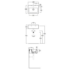 Раковина 43х33,5 см Simas Frozen FZ14bix1