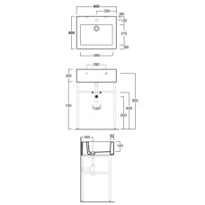 Раковина 60х50 см Simas Frozen FZ10bix1