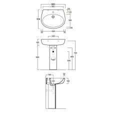 Раковина 65,5х51 см Simas Lft Spazio LFT05bix1