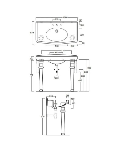 Раковина 105х57 см Simas Londra LO934bix1