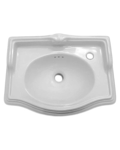 Раковина 50х35 см с отверстием под смеситель справа Azzurra Jubilaeum JUB200/50 bix1dx