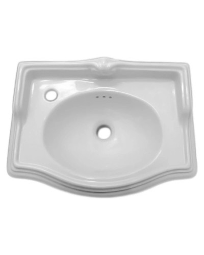 Раковина 50х35 см с отверстием под смеситель слева Azzurra Jubilaeum JUB200/50 bix1sx