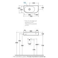 Раковина 55х27 см Globo Forty3 SCT55.bix0