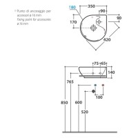 Раковина 35х35 см Globo Lavabi d'arr Misura MI013.bix1