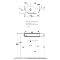 Раковина 55х27 см Globo Forty3 SCT55.bix1dx