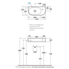 Раковина 55х27 см Globo Forty3 SCT55.bix1dx