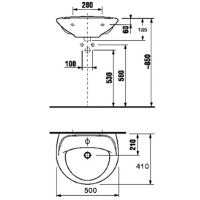 Раковина 50x41 см Jika Lyra 8142700001049