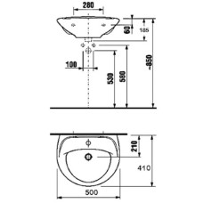 Раковина 50x41 см Jika Lyra 8142700001049