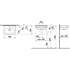 Раковина 45x34 см Jika Cubito 8114220001041