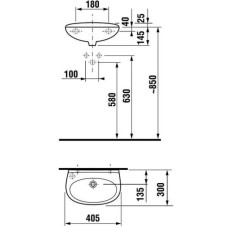 Раковина 40,5x30 см Jika Lyra 8152710001059