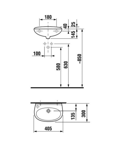 Раковина 40,5x30 см Jika Lyra 8152710001059