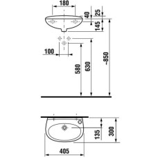 Раковина 40,5x30 см Jika Lyra 8.1527.1.000.106.9