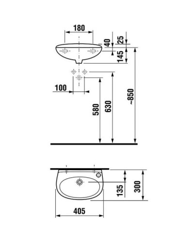 Раковина 40,5x30 см Jika Lyra 8.1527.1.000.106.9