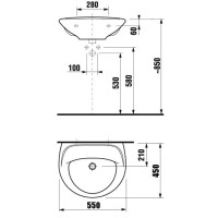 Раковина 55x45 Jika Lyra 8142710001099