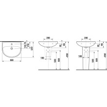 Раковина 65x52 см Jika Lyra Plus 8143840001041