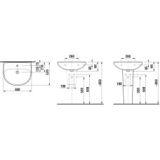 Раковина 65x52 см Jika Lyra Plus 8143840001041