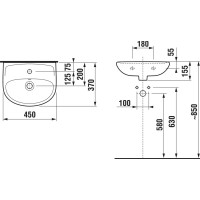 Раковина 45x37 см Jika Lyra 8153820001041
